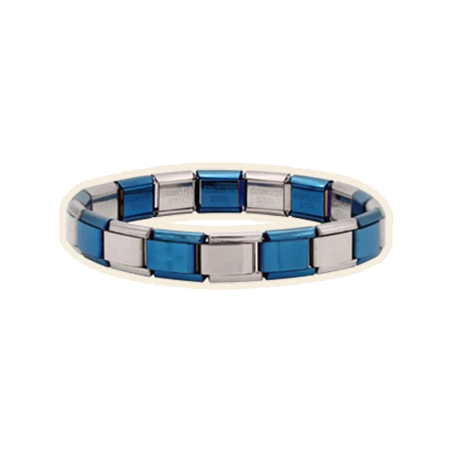 Blue & Silver Mix Italian Charm Bracelet