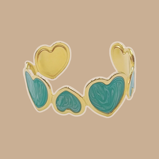 Jade Hearts Bangle