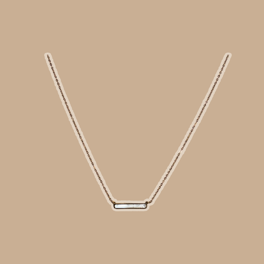 Pearl White Bar Necklace
