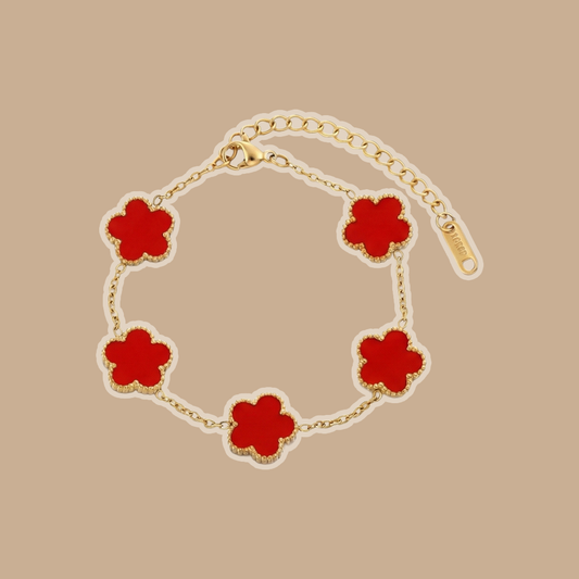 Rouge Clover Bracelet